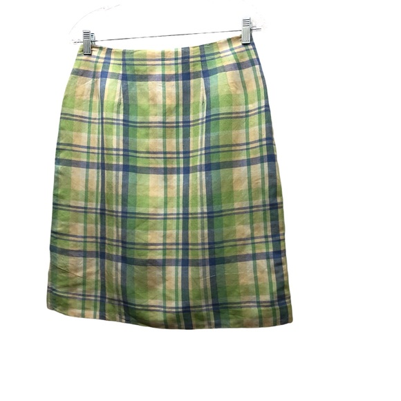 Adolfo Studio Women's Size 10P Plaid Knee High Skirt - Picture 7 of 7